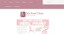 Desktop Screenshot of myfootclinic.com.au